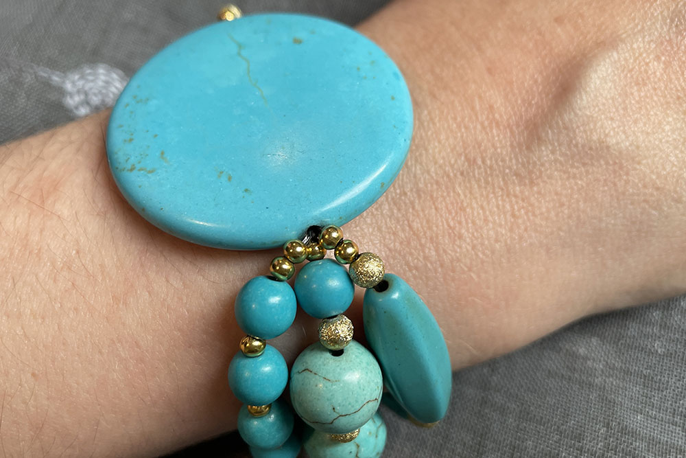 DIY Triple Strand Turquoise Stretch Bracelet Living a Real Life